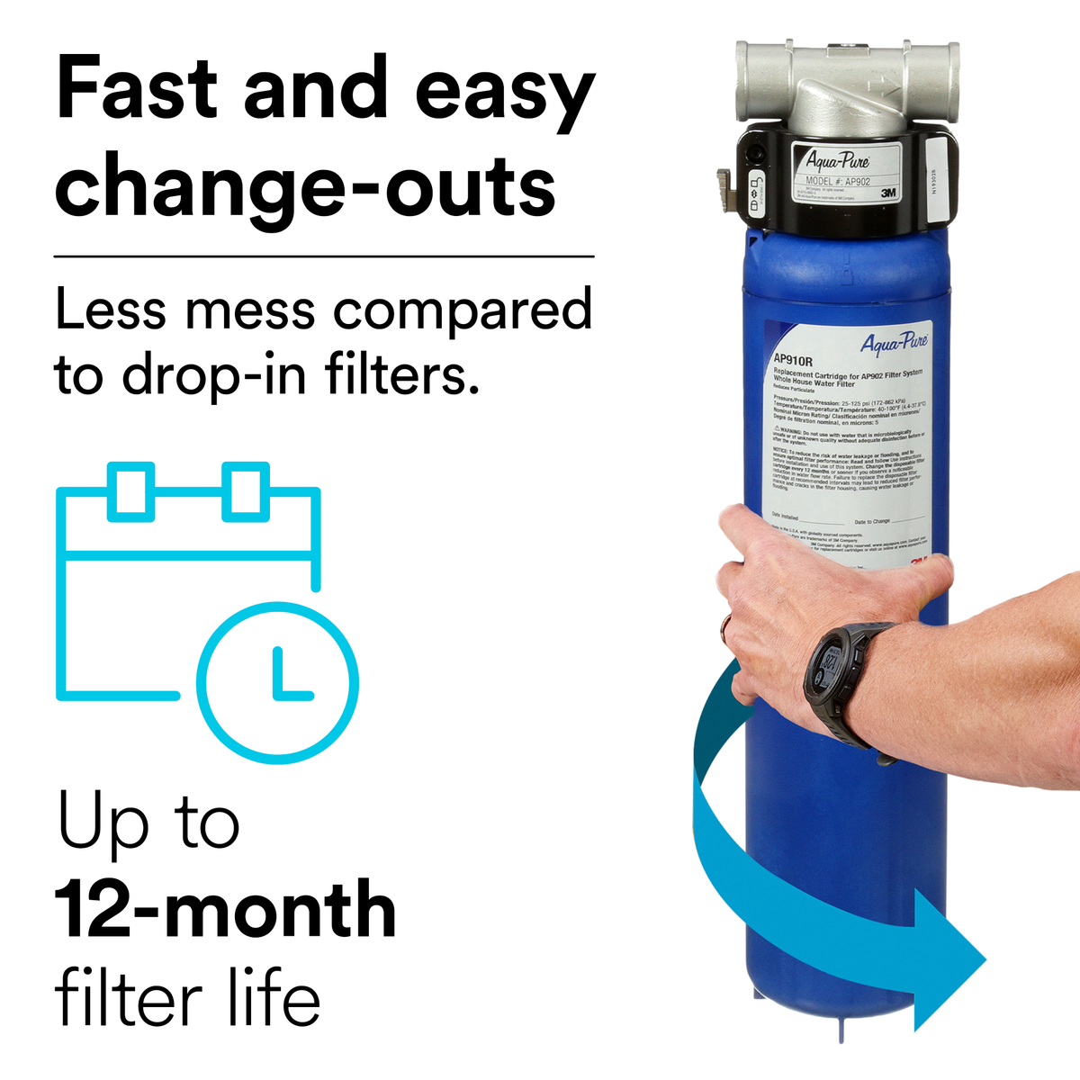 AquaPure™ AP917HD Sanitary QuickChange Whole House Water Filter