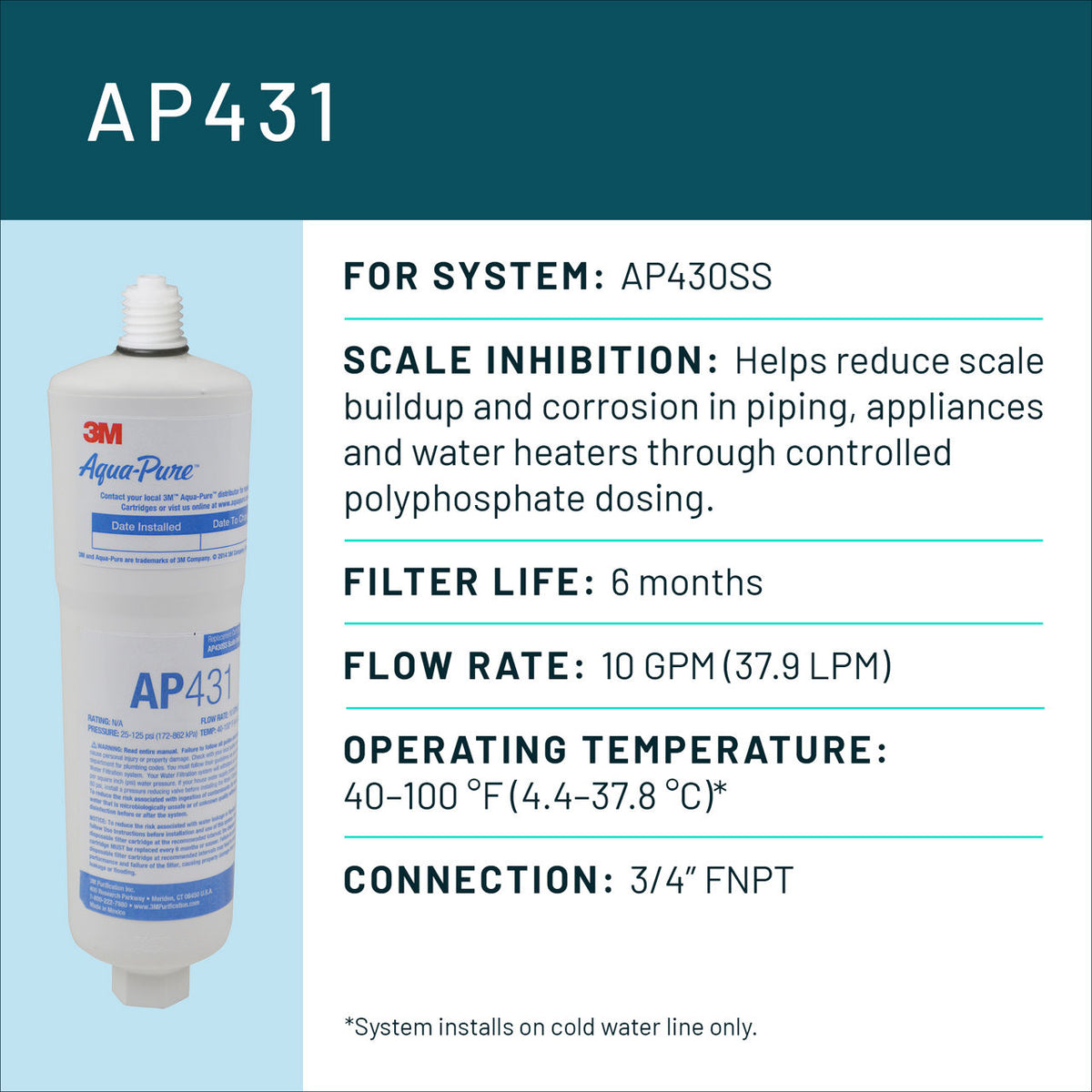 Aqua-Pure™ AP431 Replacement Water Filter Cartridge (AP43111)